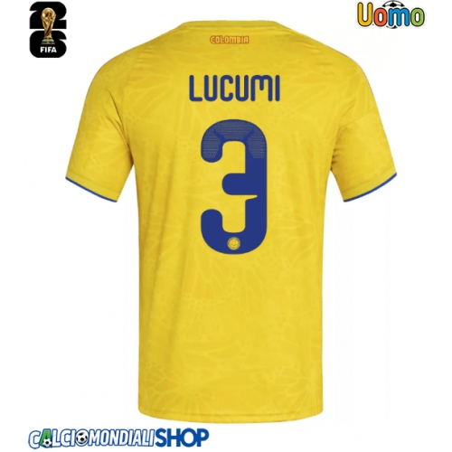 Maglie da calcio Colombia Jhon Lucumi #3 Prima Maglia Mondiali 2026  Manica Corta